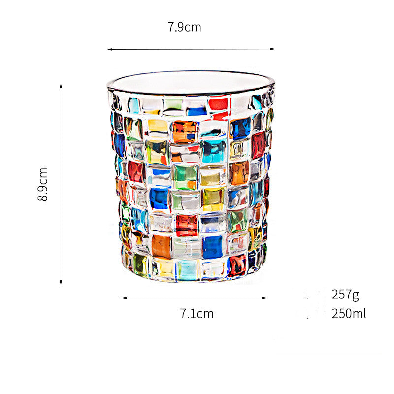 Hand-Painted Stained Glassware – Vase, Jar, Cup & Fruit Plate