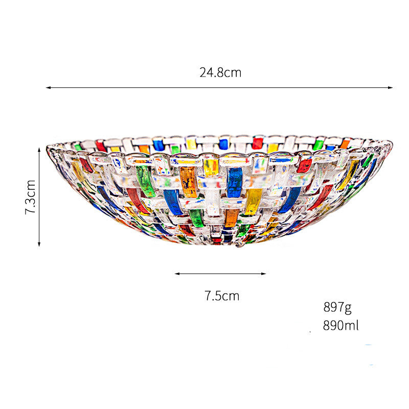 Hand-Painted Stained Glassware – Vase, Jar, Cup & Fruit Plate