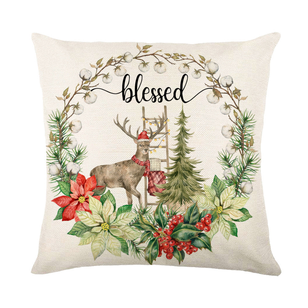Soft Decorative Cushion Cover – Modern Festival Design (45×45 cm)